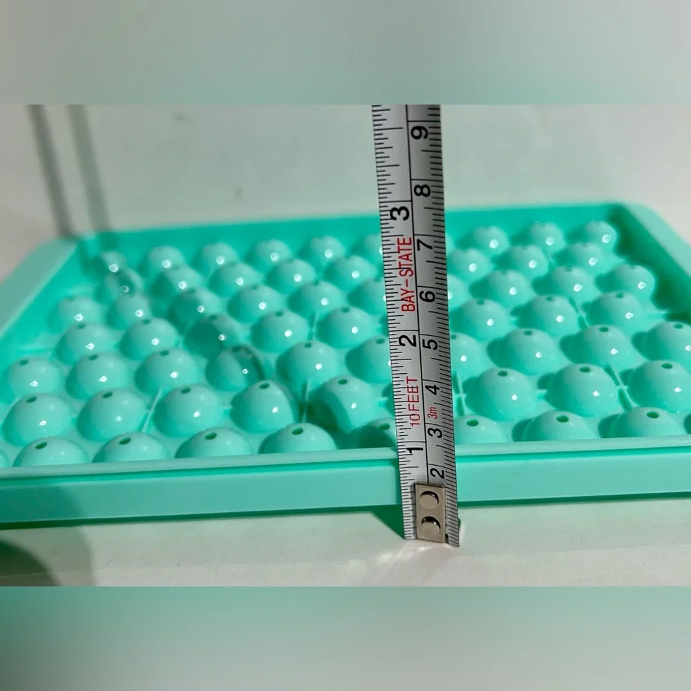 Mini Ice Cube 3 Trays 1 Bin Lid Scoop Dorm Freezer Bar Small Round 76 Cube Trays